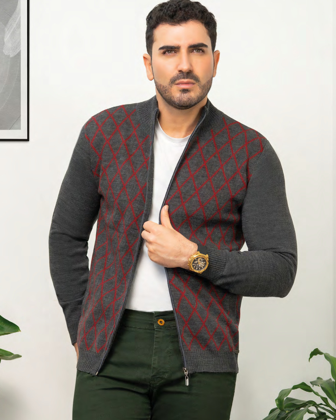 Chaqueta Rombos Caballero